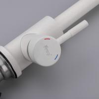 Смеситель для кухни 35к F40899-1 FRAP (выс.пов.излив, п/гайку, БЕЛЫЙ, нерж.сталь)