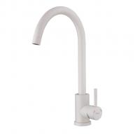 Смеситель для кухни 35к F40899-1 FRAP (выс.пов.излив, п/гайку, БЕЛЫЙ, нерж.сталь)