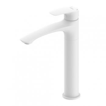 Смеситель для раковины 35к Milardo RORWT01M01 "Rora" литой излив, п/гайку, БЕЛЫЙ матовый