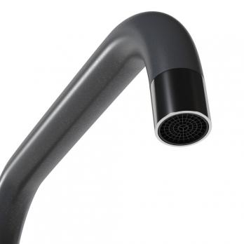 Смеситель для кухни 35к MIXLINE ML-GS12 (342) графит высок. излив