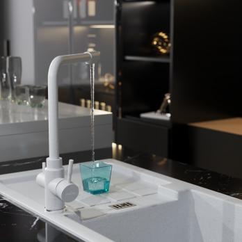 Смеситель для кухни 35к MIXLINE ML-GS13 (341) молоко с вых. для питьевого фильтра