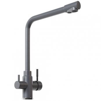 Смеситель для кухни 35к MIXLINE ML-GS13 (342) графит с вых. для питьевого фильтра