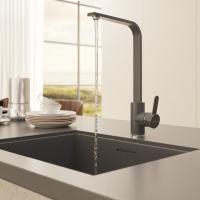 Смеситель для кухни 35к MIXLINE ML-GS14 (342) графит высок. излив