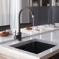 Смеситель для кухни 35к MIXLINE ML-GS15 (309) темно-серый высок. излив