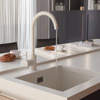 Смеситель для кухни 35к MIXLINE ML-GS15 (331) белый высок. излив