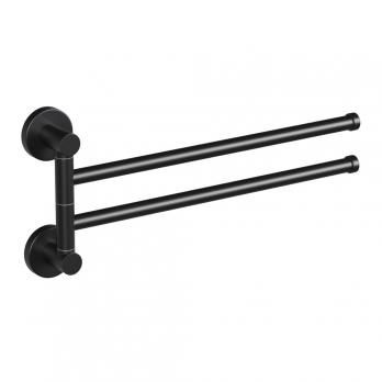 Полотенцедержатель 2-е рога ЧЕРНЫЙ HB8712 HAIBA