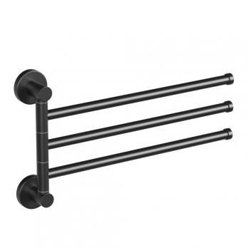 Полотенцедержатель 3-е рога ЧЕРНЫЙ HB8713 HAIBA