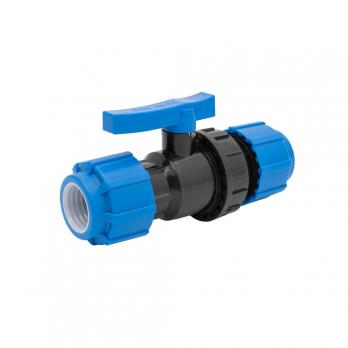 Кран шаровой обжим - обжим 20 - 20 ПЭ PN16 ТПК-АКВА