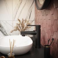 Смеситель для раковины 35k MIXLINE ML23-04 "Round Black" ЧЕРНЫЙ