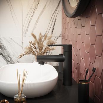 Смеситель для раковины 35k MIXLINE ML23-04 "Round Black" ЧЕРНЫЙ