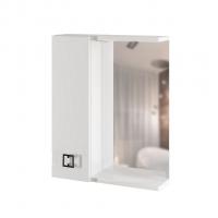 Зеркальный шкаф "КВАДРО-55" левый с подсветкой (ПВХ)