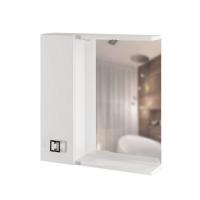 Зеркальный шкаф "КВАДРО-65" левый с подсветкой (ПВХ)