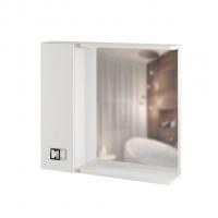 Зеркальный шкаф "КВАДРО-75" левый с подсветкой (ПВХ)