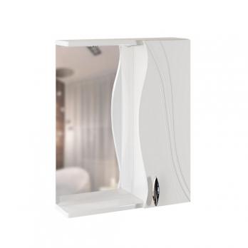 Зеркальный шкаф "ЛИМА-55" правый  с подсветкой (ПВХ)