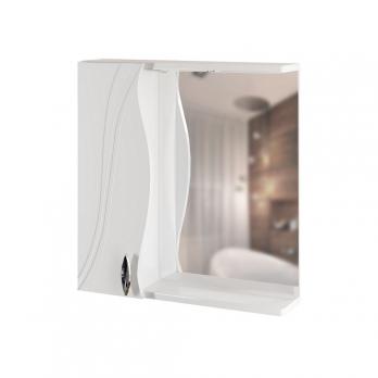 Зеркальный шкаф "ЛИМА-65" левый с подсветкой (ПВХ)