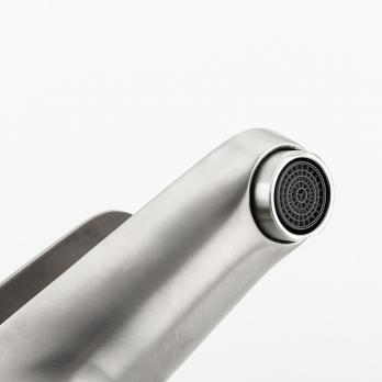 Смеситель для раковины 35к F1048 FRAP (литой, п/гайку, САТИН, нерж.сталь)