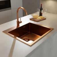 Мойка настол.монтаж 50х50 (3,0) вып 3 1/2  MIXLINE PRO С ФАСКОЙ 20см с сифоном (бронза)