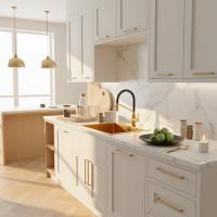 Мойка настол.монтаж 50х50 (3,0) вып 3 1/2  MIXLINE PRO С ФАСКОЙ 20см с сифоном (золото)