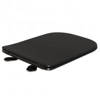 Сиденье для унитаза  WAVE QUADRO дюропласт, микролифт ЧЕРНЫЙ матовый