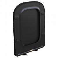 Сиденье для унитаза  WAVE QUADRO дюропласт, микролифт ЧЕРНЫЙ матовый