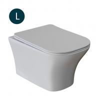 Унитаз подвесной безободковый WAVE CITY сид. дюропласт, м/л, быстр, БЕЛЫЙ глянец (L)