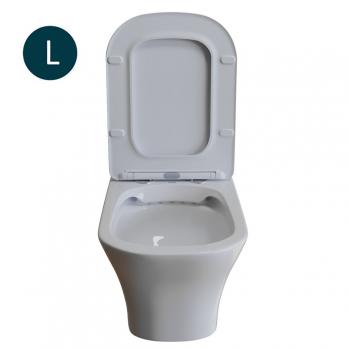 Унитаз подвесной безободковый WAVE CITY сид. дюропласт, м/л, быстр, БЕЛЫЙ глянец (L)