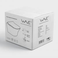 Унитаз подвесной безободковый WAVE STONE сид. дюропласт, м/л, быстр, БЕЛЫЙ глянец (L)