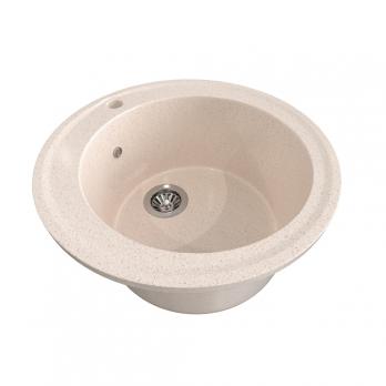 Мойкa ML-GMS01 СТАНДАРТ круглая, бежевый (328), 470мм (глуб. чаши 180)