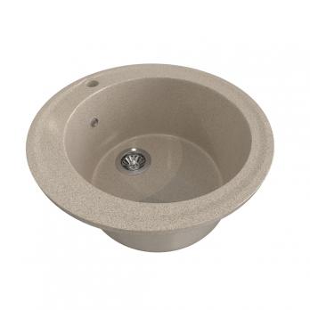 Мойкa ML-GMS01 СТАНДАРТ круглая, песочный (302), 470мм (глуб. чаши 180)
