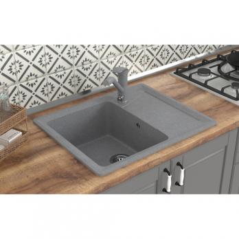 Мойка ML-GMS03 СТАНДАРТ с крылом, темно-серый (309), 605*495*190мм