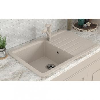 Мойка ML-GMS07 СТАНДАРТ с крылом, бежевый (328), 750*495*190мм