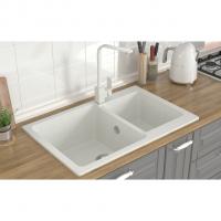 Мойка ML-GMS13 СТАНДАРТ двухчашевая, белый (331), 767*502*190мм