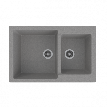 Мойка ML-GMS13 СТАНДАРТ двухчашевая, темно-серый (309), 767*502*190мм