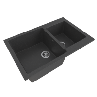 Мойка ML-GMS13 СТАНДАРТ двухчашевая, черный (308), 767*502*190мм