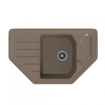 Мойка ML-GMS17 СТАНДАРТ угловая с крылом, терракот (307), 780*485*190мм