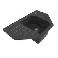 Мойка ML-GMS17 СТАНДАРТ угловая с крылом, черный (308), 780*485*190мм