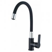 Смеситель для кухни 35к HB70113-7 HAIBA гибкий излив, б/отв боковая,ЧЕРНЫЙ/ХРОМ