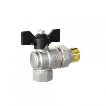 Кран шаровой со сгоном угловой 1/2''  бабочка LD PRIDE