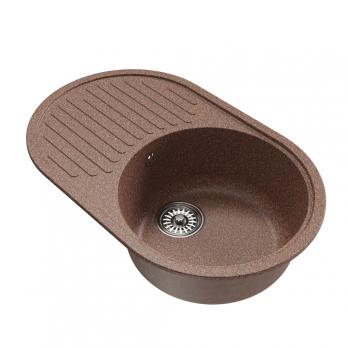Мойка ML-GM16 КОМФОРТ овальная с крылом, терракотовая (307), 730*460*180мм