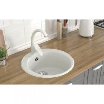 Мойкa ML-GMS01 СТАНДАРТ круглая, белый (331), 470мм (глуб. чаши 180)