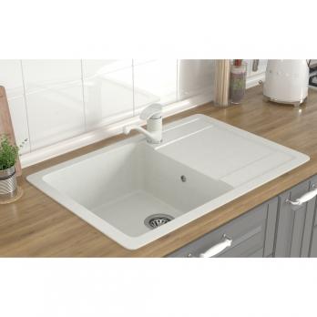 Мойка ML-GMS15 СТАНДАРТ с крылом, белый (331), 640*505*185мм