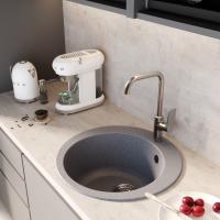 Мойкa ML-GM13 КОМФОРТ круглая, темно-серая (309), 495мм (глуб. чаши 200)