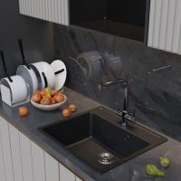 Мойка ML-GM15 КОМФОРТ черная (308), 560*500*180мм