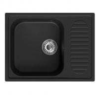 Мойка ML-GM18 КОМФОРТ с крылом, ультра-черная (344), 640*490*190мм