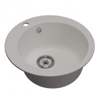 Мойкa ML-GM13 КОМФОРТ круглая, ультра-белая  (341), 495мм (глуб. чаши 200)