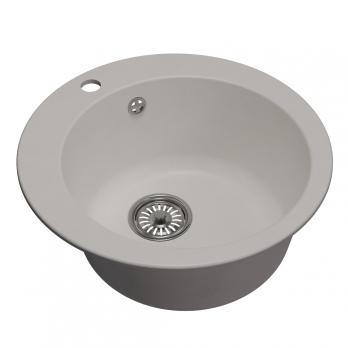 Мойкa ML-GM13 КОМФОРТ круглая, ультра-белая  (341), 495мм (глуб. чаши 200)