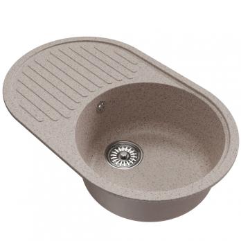 Мойка ML-GM16 КОМФОРТ овальная с крылом, песочная (302), 730*460*180мм