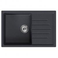 Мойка ML-GM19 КОМФОРТ с крылом, антрацит  (343),  750*500*200мм