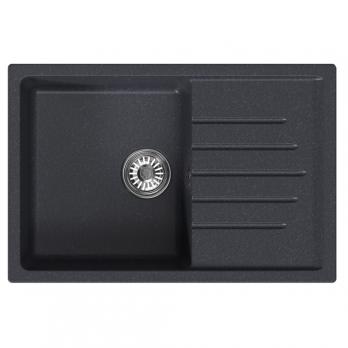 Мойка ML-GM19 КОМФОРТ с крылом, антрацит  (343),  750*500*200мм