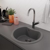 Мойкa ML-GM09 КОМФОРТ круглая, темно-серая (309), 510 мм (глуб. чаши 190)